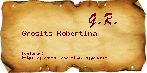 Grosits Robertina névjegykártya