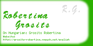 robertina grosits business card